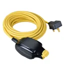 Masterplug 1 socket 13A Yellow Extension lead, 10m