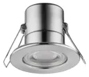 Luceco Matt Stainless steel effect Non-adjustable LED Fire-rated Warm white Downlight 5W IP65