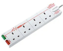 Masterplug 4 socket White Extension lead, 4m