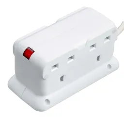 Masterplug 4 socket White Extension lead, 1m
