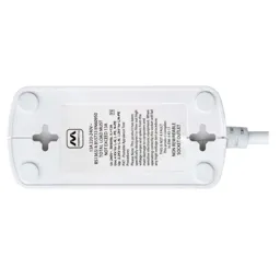Masterplug White 4 socket Extension lead with USB, 2m