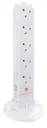 Masterplug Surge White 13A 10 socket Extension lead with USB, 1m