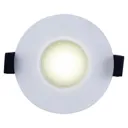 Luceco Matt White Non-adjustable LED Fire-rated Cool white Downlight 6W IP65, Pack of 6