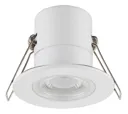 Luceco Matt White Non-adjustable LED Fire-rated Warm white Downlight 5W IP65, Pack of 6