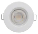 Luceco Matt White Non-adjustable LED Fire-rated Warm white Downlight 5W IP65, Pack of 6