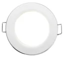 Luceco Chrome effect Non-adjustable LED Fire-rated Warm white Downlight 5W IP65, Pack of 6