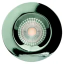 Luceco Chrome effect Non-adjustable Fire-rated Downlight IP20, Pack of 6