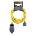 Masterplug IP54 Rated 1 socket 13A Grey & yellow Extension lead, 15m