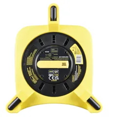 Masterplug IP54 Rated 2 socket Yellow & black Cable reel, 30m
