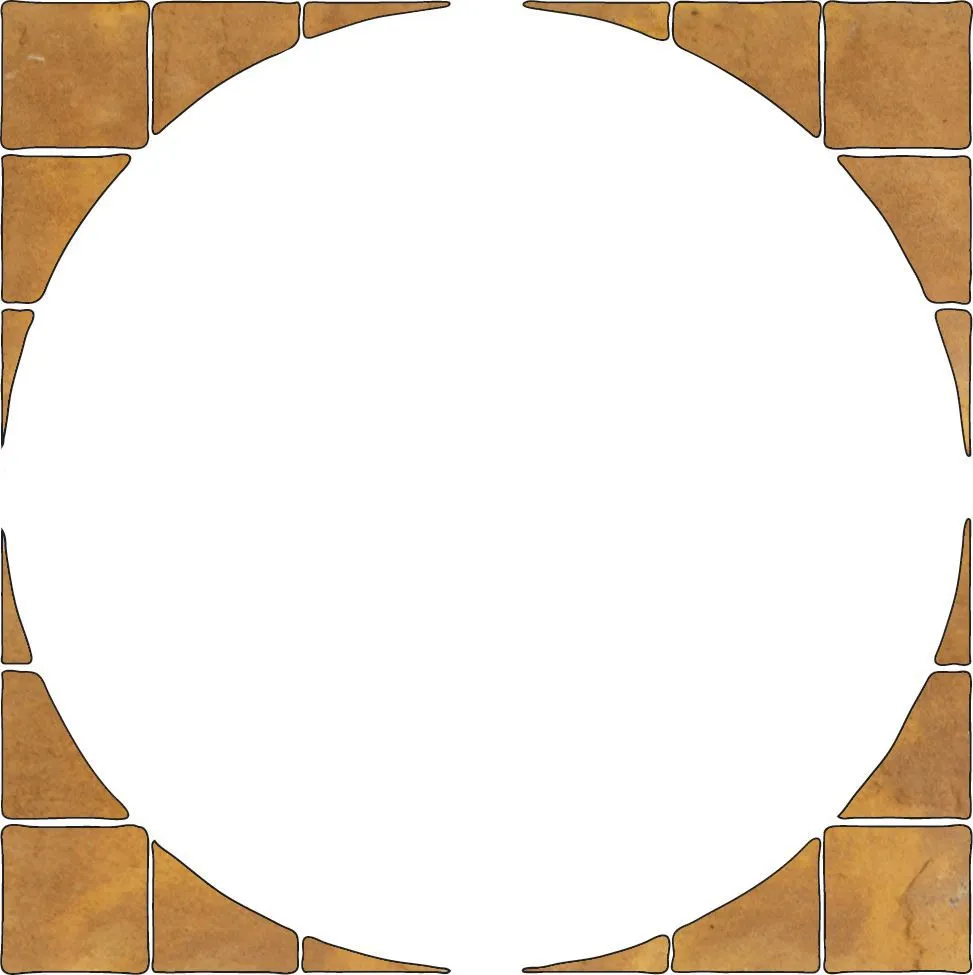 Old riven Autumn cotswold Paving circle squaring off pack 1.24m² , Pack of 12