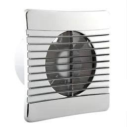Airvent Low Profile Timer Controlled Chrome Extractor Fan 100mm - 431302