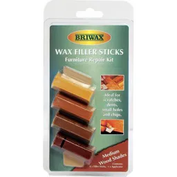 Briwax Wax Filler Sticks Furniture Repair Kit - Medium Wood