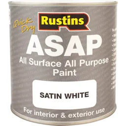 Rustins ASAP All Surface All Purpose Paint - White, 250ml