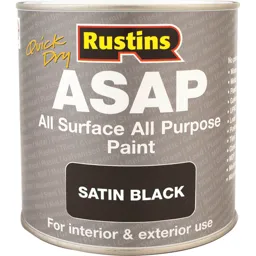 Rustins ASAP All Surface All Purpose Paint - Black, 1l