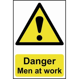 Scan Danger Men At Work Sign - 200mm, 300mm, Standard