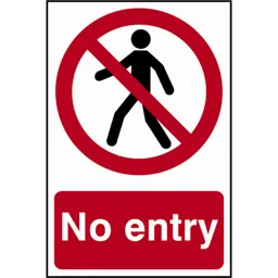 Scan No Entry Sign - 200mm, 300mm, Standard