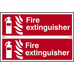 Scan Fire Extinguisher Sign Pack of 2 - 300mm, 100mm, Standard