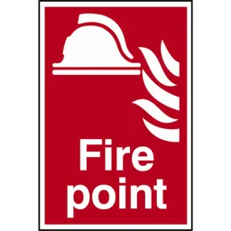 Scan Fire Point Sign - 200mm, 300mm, Standard
