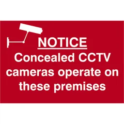 Scan Notice Concealed CCTV Cameras Operate On These Premises Sign - 300mm, 200mm, Standard