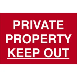 Scan Private Property Keep Out Sign - 300mm, 200mm, Standard