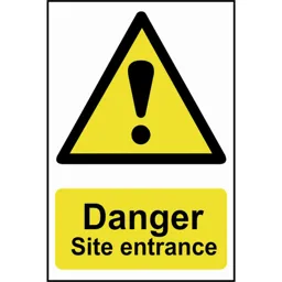 Scan Danger Site Entrance Sign - 400mm, 600mm, Standard
