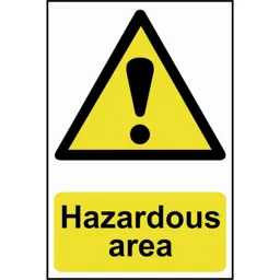 Scan Hazardous Area Sign - 400mm, 600mm, Standard