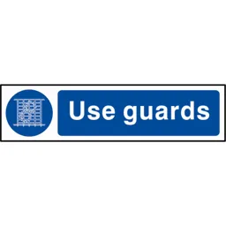 Scan Use Guards Sign - 200mm, 50mm, Standard