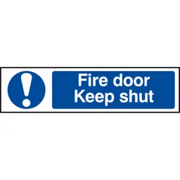Scan Fire Door Keep Shut Sign - 200mm, 50mm, Standard