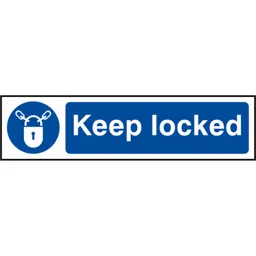 Scan Keep Locked Sign - 200mm, 50mm, Standard