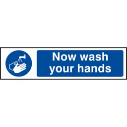 Scan Now Wash Your Hands Sign - 200mm, 50mm, Standard
