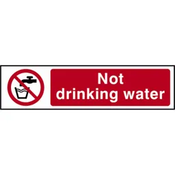Scan Not Drinking Water Sign - 200mm, 50mm, Standard