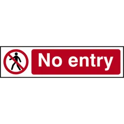 Scan No Entry Sign - 200mm, 50mm, Standard