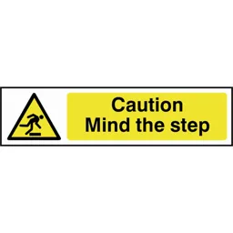 Scan Caution Mind The Step Sign - 200mm, 50mm, Standard