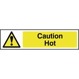 Scan Caution Hot Sign - 200mm, 50mm, Standard