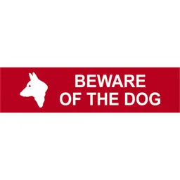 Scan Beware Of The Dog Sign - 200mm, 50mm, Standard