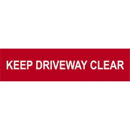 Scan Keep Driveway Clear Sign - 200mm, 50mm, Standard