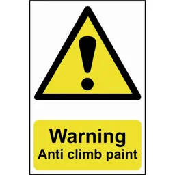 Scan Warning Anti Climb Paint Sign - 200mm, 300mm, Standard