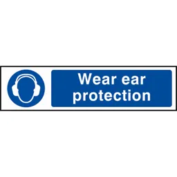 Scan Wear Ear Protection Sign - 200mm, 50mm, Standard