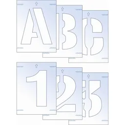 Scan Letter and Number Stencil Kit - 25mm