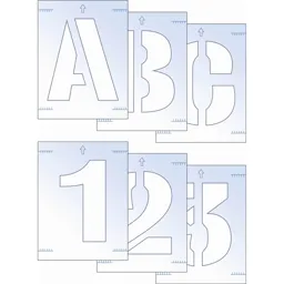 Scan Letter and Number Stencil Kit - 50mm