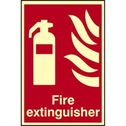 Scan Fire Extinguisher Sign - 200mm, 300mm, Photoluminescent