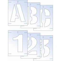 Scan Letter and Number Stencil Kit - 100mm