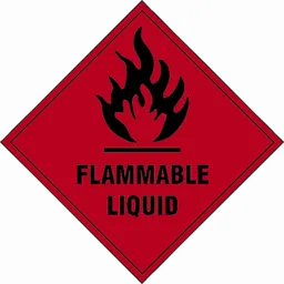 Scan Flammable Liquid Sign - 100mm, 100mm, Standard