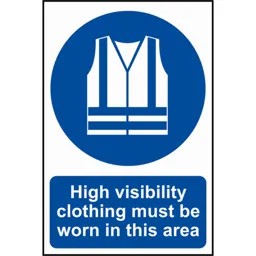 Scan Hi Vis Clothing Must Be Worn In This Area Sign - 200mm, 300mm, Standard