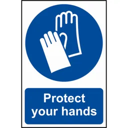 Scan Protect Your Hands Sign - 200mm, 300mm, Standard
