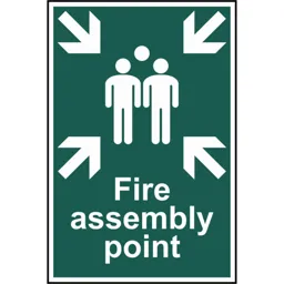 Scan Fire Assembly Point Sign - 200mm, 300mm, Standard