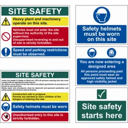 Scan Sign Construction Site - Pack of 5