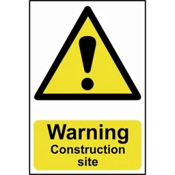 Scan Warning Construction Site Sign - 200mm, 300mm, Standard