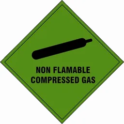 Scan Non Flammable Compressed Gas Sign - 100mm, 100mm, Standard