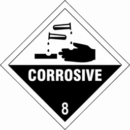 Scan Corrosive 8 Sign - 100mm, 100mm, Standard